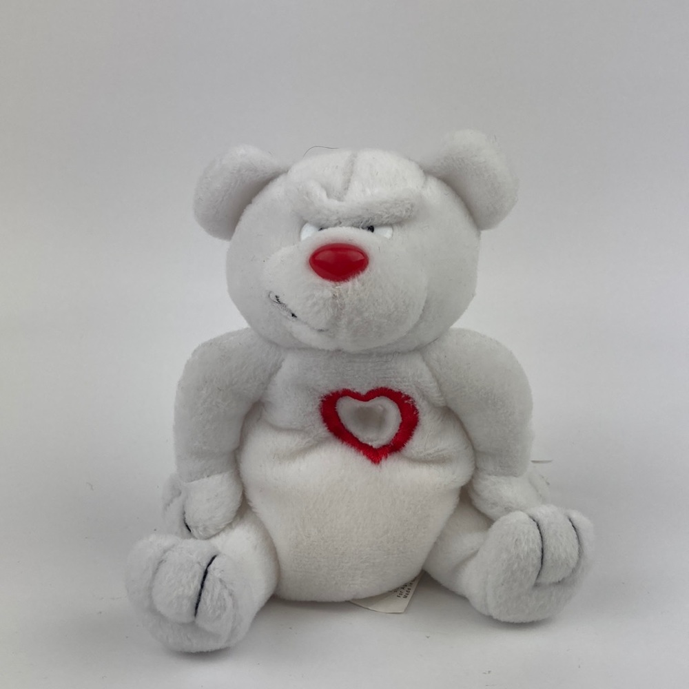 Meanies Valentines Heartless Bear Whimsical Silly Plush Stuffed Animal Toy 6”